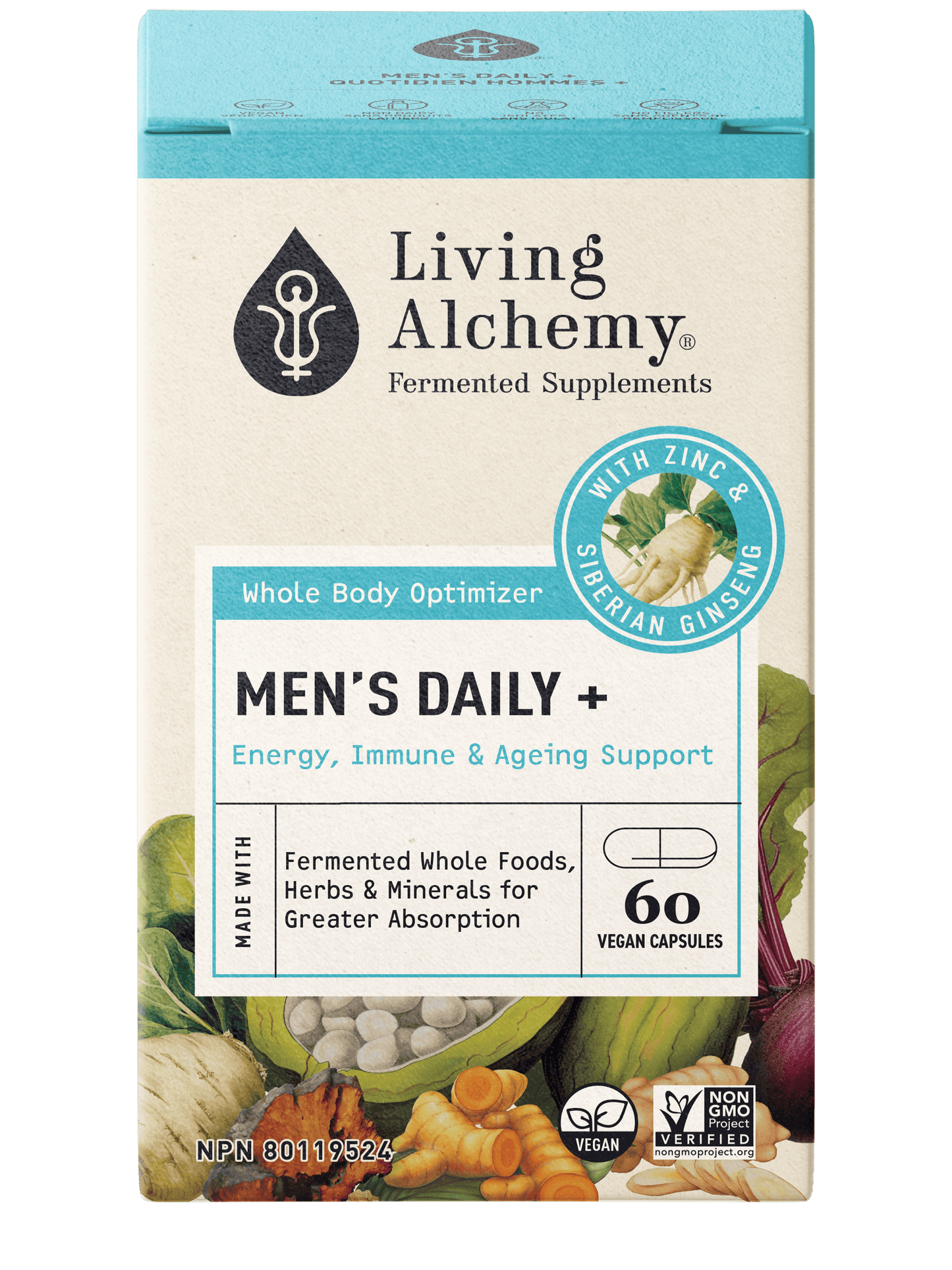 Quotidien Hommes + multivitaminé naturel